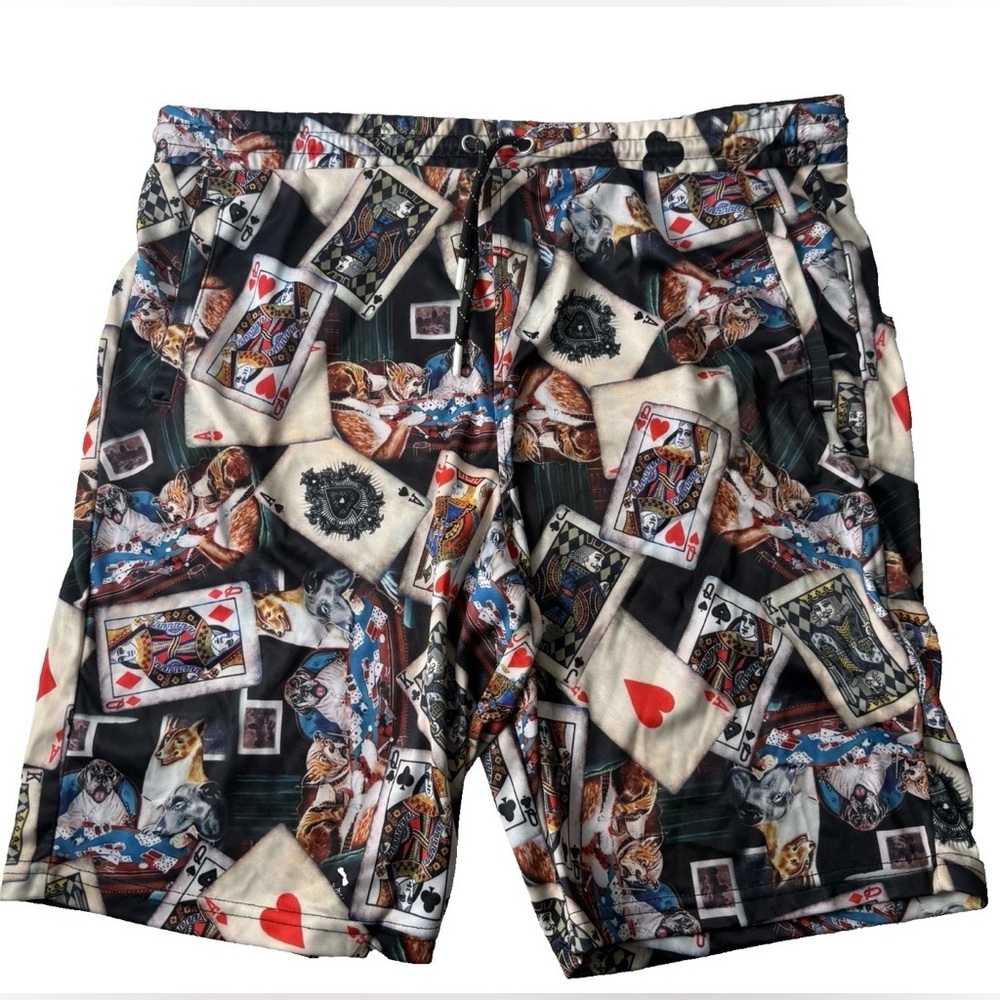 FRESH Prints OF BEL-AIR 90s Shorts Kash Coolidge Dogs‎ Poker Cards Size XL